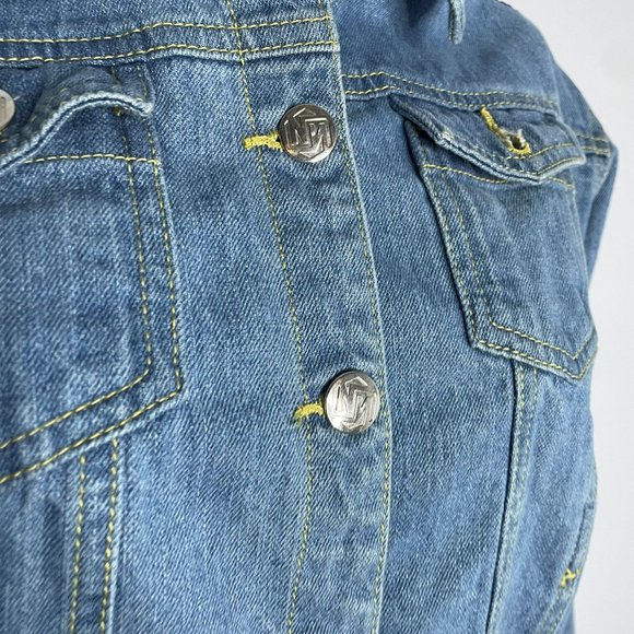 Norris Nuts Relaxed Denim Jacket Multi Logo Repeat - Picture 4 of 12